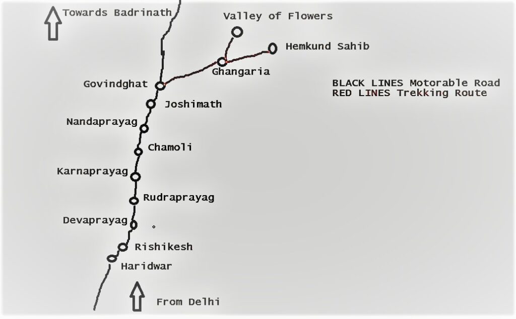 hemkund trek map